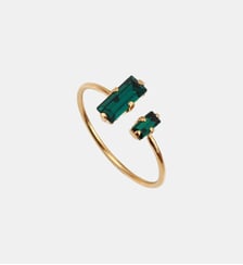 Bague cristal plaquée or - palace Caroline Najman