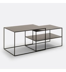 Lot de 2 tables basses gigognes métal acier La Redoute Interieurs