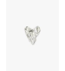 broche Coeur Froissé en laiton métallique Agnès b.