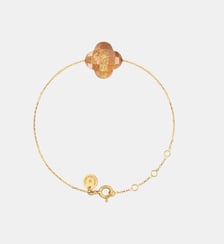 Bracelet, pierre de soleil doré, or jaune Morganne Bello