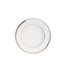 Assiette creuse à aile en porcelaine finition platine - MALMAISON Christofle