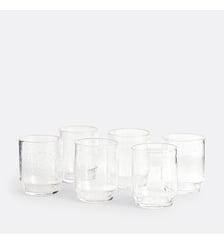 Lot de 6 verres à eau en verre bullé La Redoute Interieurs