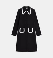 manteau Gabby en jersey de coton noir Agnès b.