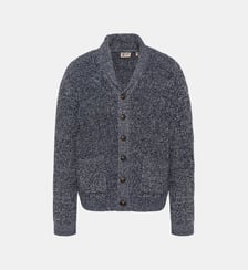 Cardigan en maille côtelée à col châle Schott
