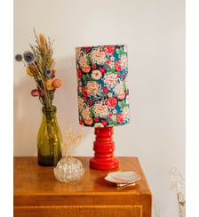 Lampe en céramique rouge Suzanne N°541- Produit chiné Debongout