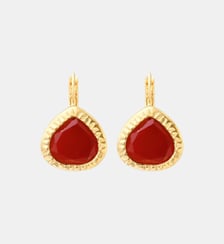 Boucles d'oreilles dormeuses cerclées   doré à l'or fin - Bysance Satellite