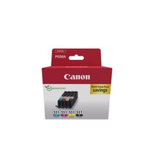 Cartouche d'encre Pack Multipack 4 Originales CLI-551 Couleurs (C/M/Y/BK Photo) - 6509B009 Canon