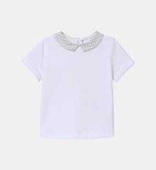 T-shirt col en seersucker  - Coton biologique Cyrillus