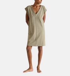 Robe courte col v en coton Laurence Tavernier
