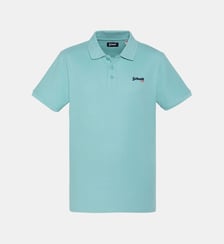 Polo azur en coton piqué Schott