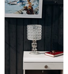 Lampe en verre et plexiglass Julia N°978- Produit chiné Debongout
