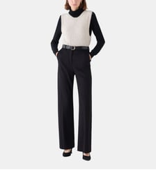 Pantalon plea - Motif uni - Coupe large Caroll