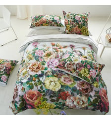 Housse de couette imprimée en satin de coton, GRANDIFLORA Designers Guild