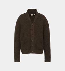 Cardigan en maille côtelée à col châle Schott