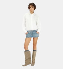 Robe chemise mini avec sections trompe-l’œil Diesel