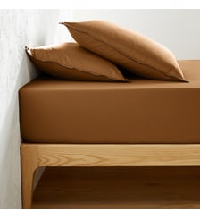 Drap-housse satin de coton lavé La Redoute Interieurs