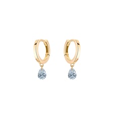 Mini Créoles 360° - 2 diamants poire, poids total 0,40ct approx. - Or jaune 750‰ La Brune & La Blonde