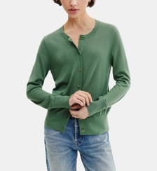 Cardigan droit maille fine en cachemire 2 fils Bompard