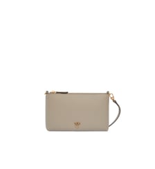 Pochette plate en cuir avec logo love birds Pinko