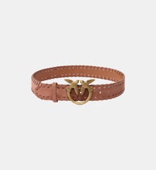 Ceinture en cuir avec boucle love birds 4 cm Pinko