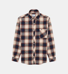 Chemise manches longues coton brushed carreaux Serge Blanco