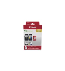 Cartouche d'encre Pack de 2 PG-540 Noir et CL-541 Couleurs + Papier Photo - 5225B008 Canon