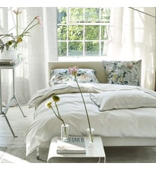 Housse de couette unie en percale de coton, ASTOR FOREST SAGE Designers Guild