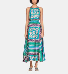 Robe longue imprimé fleuri Sandro