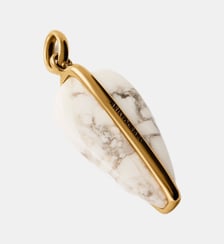 Charme argenté 925 plaqué en or jaune 18K avec howlite Aristocrazy