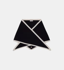 Foulard triangle bicolore en laine Sandro