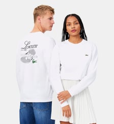 T-shirt manches longues imprimé Lacoste