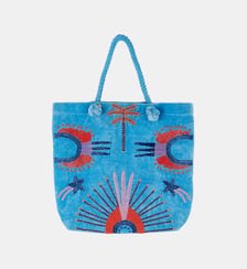Sac cabas velours brodé de perles GASSY Wild