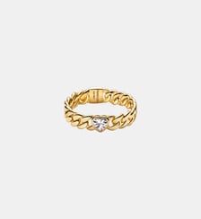 Bague Cœur Maille Cubaine Dorée Pandora