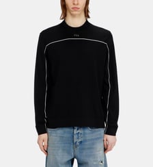 Pull en mélange de soie avec passepoil Diesel