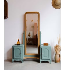 Coiffeuse style Louis XV en bois Louise N°308- Produit chiné Debongout