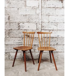 Paire de chaises en bois Alma N°344- Produit chiné Debongout
