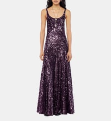 Robe longue à sequins Rabanne