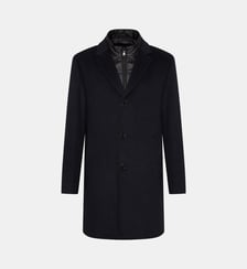 Manteau en laine et polyester avec parement amovible regular Deus Digel