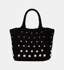 Sac en maille crochet perlée Sandro