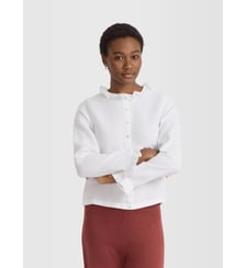 chemise en toile de lin noir Agnès b.