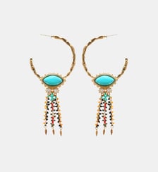 Boucles d'oreilles créoles avec pampilles et perles PEPPER Hipanema