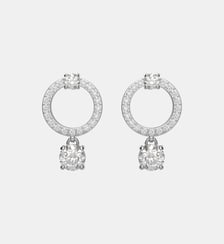 Anneaux d'oreilles Constella, Métal rhodié Swarovski