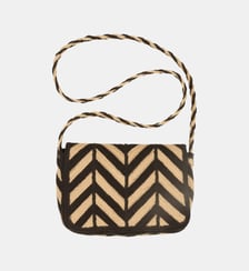 Sac besace en jute à motif La Fée Maraboutée