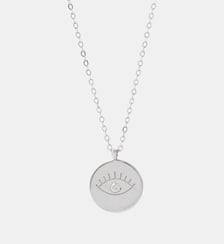 Collier fin argent 925 à médaillon serti d'un diamant 12 mm Balaboosté