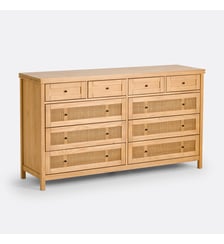 Commode en pin massif et cannage 10 tiroirs La Redoute Interieurs