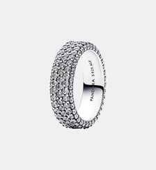 Bague Triple Rang Pavée Gravable Pandora