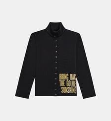 cardigan Yvan en molleton de coton sérigraphié Agnès b.