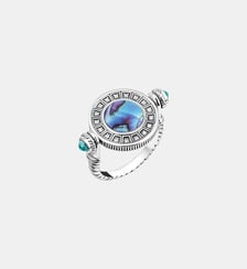 Bague serpent nacre d'abalone turquoise Thomas Sabo
