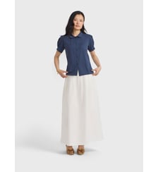 chemise Tamarin en coton bleu à broderie anglaise Agnès b.