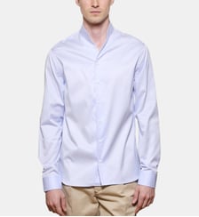 Chemise ciel à col officier coupe droite Atelier Privé